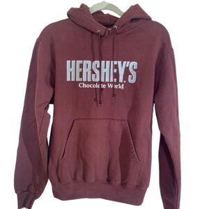 Hershey’s Y2K Chocolate World Hoodie Womens Small Brown Tourist Americana